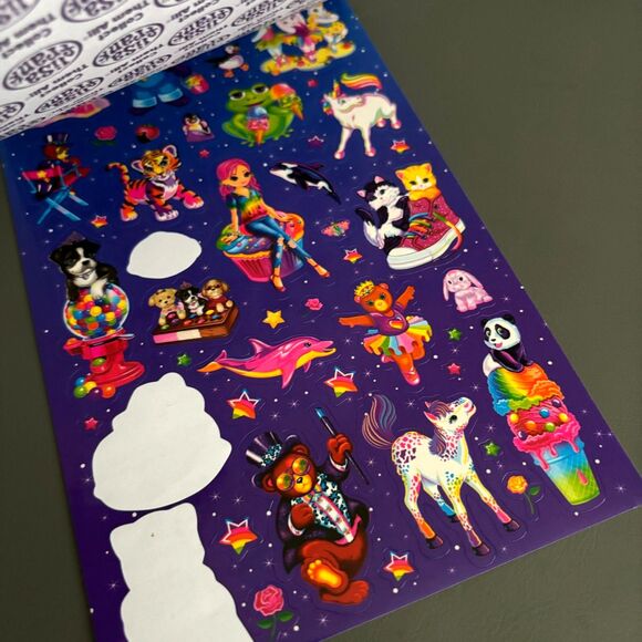 Vtg. 2014 LISA FRANK Collector Set 5 Sheets 400 Stickers - Picture 4 of 6